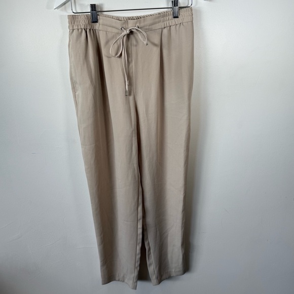 Zara Pants - ZARA Women’s Beige Drawstring Waist Pants Size S – Relaxed Casual Trousers